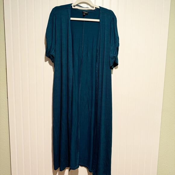 Torrid Teal Fit Flare Duster Cardigan Plus Size 2X - Picture 2 of 6